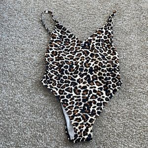 Small leopard print swimsuit.